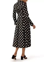 Women's Polka Dot Printed Shirtdress