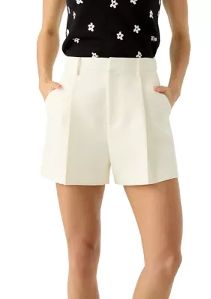 Pleated High Waisted Shorts