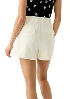 Pleated High Waisted Shorts