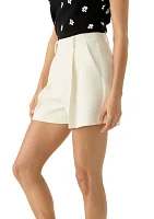 Pleated High Waisted Shorts