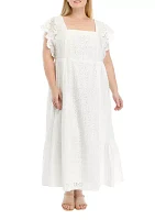 Plus Eyelet Maxi Dress