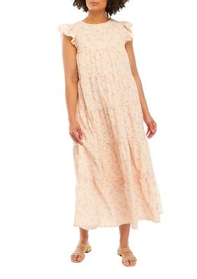 Women's Eyelet Tiered Midi Dress