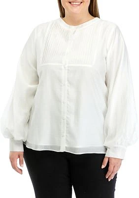 Plus Pintuck Blouse