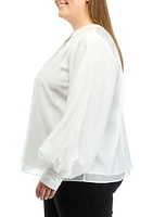 Plus Pintuck Blouse