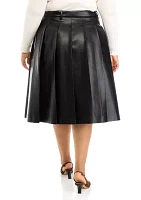 Plus Pleated Midi Skirt