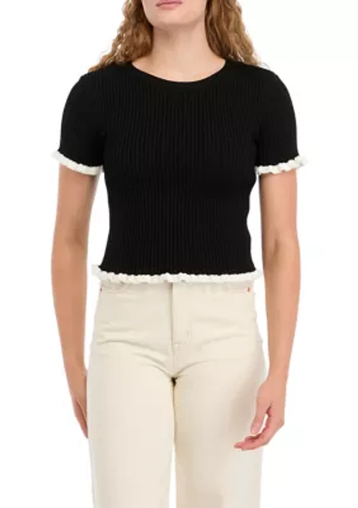 Women's Ruffle Detailed Knit Top