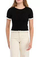 Women's Ruffle Detailed Knit Top