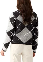 Women's Argyle Knit Cardigan