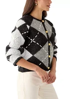 Women's Argyle Knit Cardigan