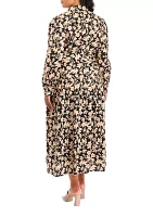 Plus Printed Midi Dress