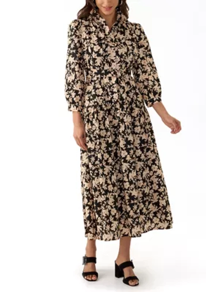 Women's Fall Printed Midi Dress