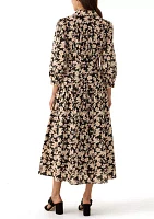 Women's Fall Printed Midi Dress