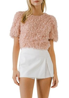 Fuzzy Feather Top