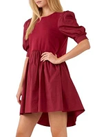 High Low Knit Combo Dress