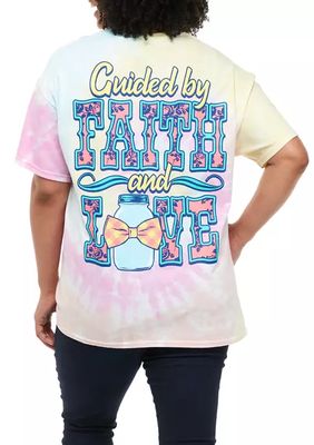 Plus Guided By Faith Graphic T-Shirt
