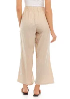 Women's Linen Pull On Wide Leg Pants