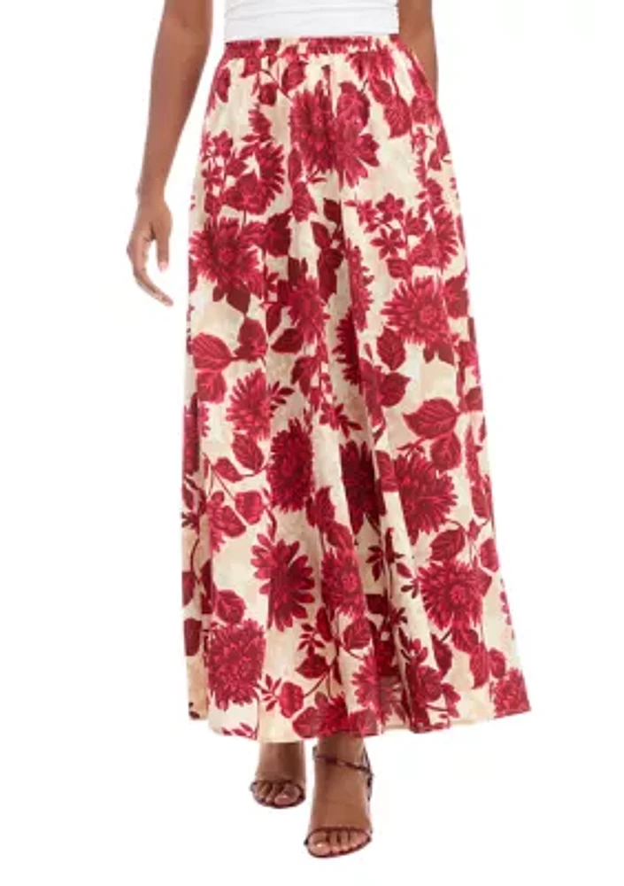 Women's Printed Maxi Swing Skirt