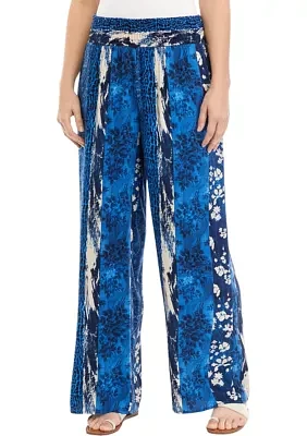 Women's Smocked Waist Printed Pants