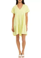 Women's Short Sleeve Tiered Dress