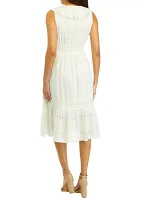 Women's Sleeveless Ruffle Midi Dress