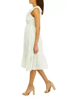 Women's Sleeveless Ruffle Midi Dress