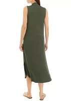 Women's Sleeveless Knit Midi Dress