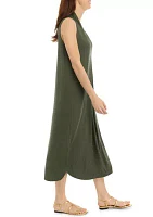 Women's Sleeveless Knit Midi Dress