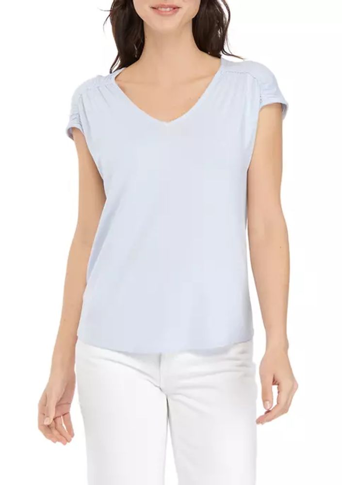 Belk Women's Short Sleeve Julianna Gathered T-Shirt | The Summit