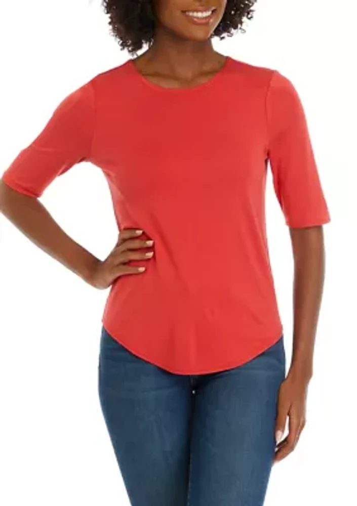 Women's Solid Juliana Crepe T-Shirt