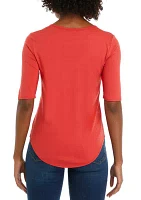 Women's Solid Juliana Crepe T-Shirt