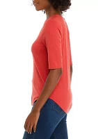 Women's Solid Juliana Crepe T-Shirt