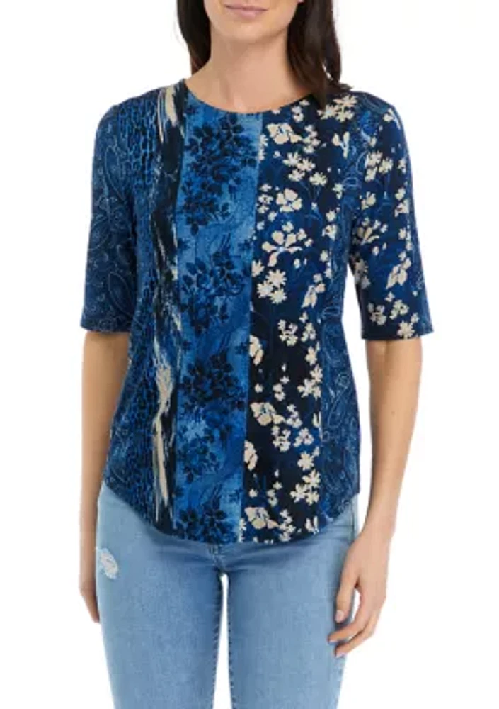 Women's Printed Juliana Crepe Top