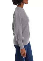 Women's Cable Mix Trim Sweater