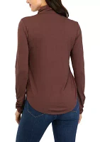 Women's Solid Turtleneck Top