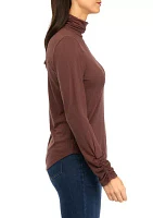 Women's Solid Turtleneck Top