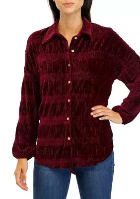 Women's Collar Button Front Shirt