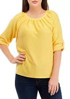 Women's Roll Tab Knit Top