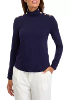 Women's Long Sleeve Turtleneck Top