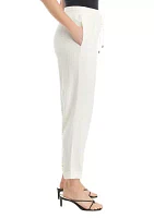 Women's Straight Leg Pants with Wide Band