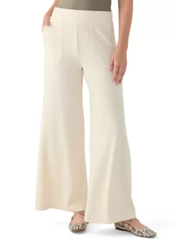 Women's Wide Leg Pants with Patch Pockets