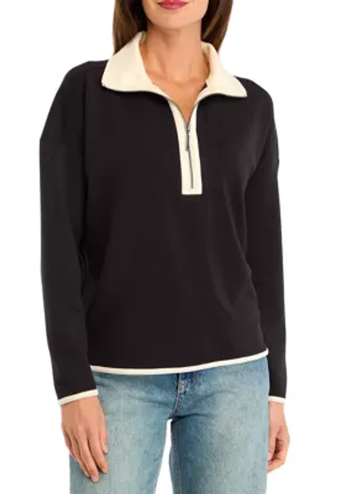 Women's Color Block Half Zip Pullover