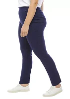 Plus Cotton Blend Pants - Short Length