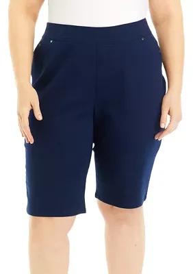 Plus Cotton Bermuda Shorts