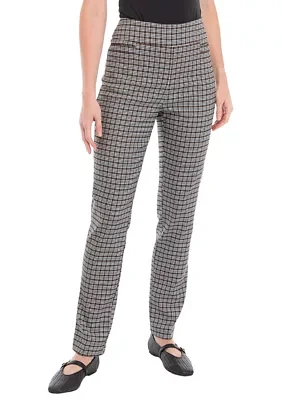 Women's Festive Plaid Lurex Pants