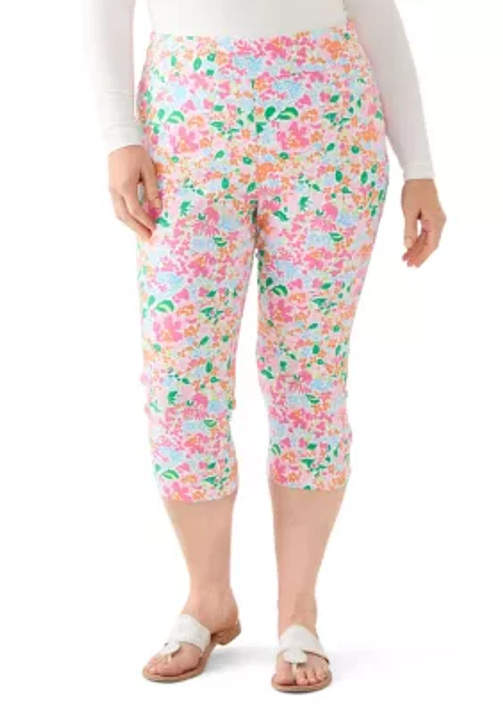 Plus Lighthouse Scenic Straight Leg Capri Pants