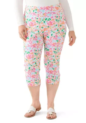 Plus Lighthouse Scenic Straight Leg Capri Pants