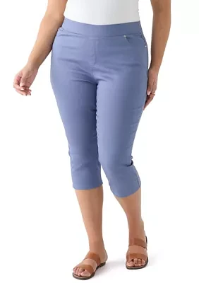 Plus Cotton Blend Capri Pants