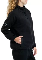 Polar Fleece Snap Pullover Sweatshirt