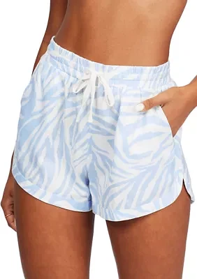 Tropical Print Pull On Shorts