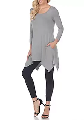 White Mark Makayla 3/4 Sleeve Tunic